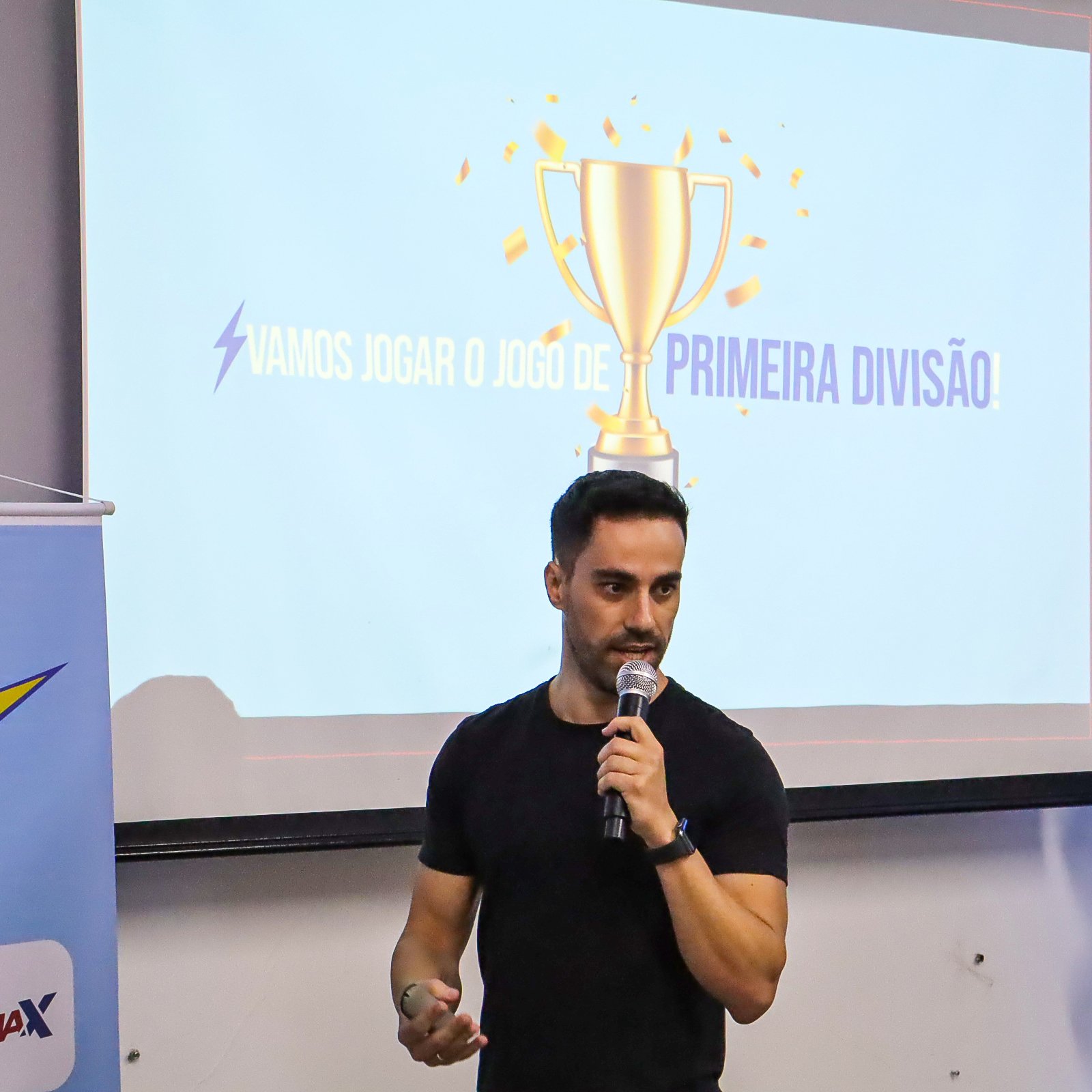 Jeff apresentando uma estratégia de produtividade